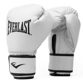 White L/XL Core Boxing Training Gloves – 2-Piece Set – Synthetic Leather with Odor Resistance