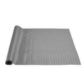 VEVOR Garage Floor Mat 4.9x9.2 ft Vinyl Garage Flooring Roll Anti-Slide Diamond Texture Silver Garage Mats for Under Car 45 sqft Covering Space D