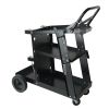 VEVOR Welding Cart, 3-Tier Welder Cart Heavy Duty with 400 Lbs Weight Capacity, 360° Swivel Wheels, Tank Storage Safety Chains