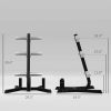 Soozier 2-Inch Weight Plate Rack with Barbell Bar Holders, Olympic Weight Tree, 660 lbs. Capacity, Black