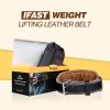 M Size Weight Lifting Belt, Leather Weight Lifting Belt for Men and Women with 4 inch Padded Lumbar Support Belt for Weightlifting Deadlift