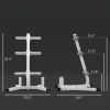 Soozier 2-Inch Weight Plate Rack with Barbell Bar Holders, Olympic Weight Tree, 660 lbs. Capacity, White