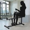 Soozier Steel Seated Calf Raise Machine Adjustable Leg Press Strength Training Gym Black