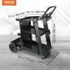 VEVOR Welding Cart, 3-Tier Welder Cart Heavy Duty with 400 Lbs Weight Capacity, 360° Swivel Wheels, Tank Storage Safety Chains