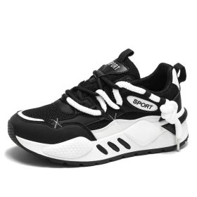 Spring summer men's new network surface trend sports daddy shoes men's shoes 39-45 (Color: Black, size: 41)