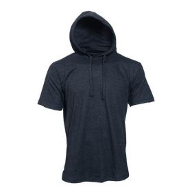 Lightweight Short Sleeves Hoodie (Color: Charcoal, size: XL)