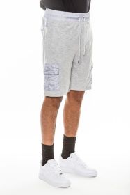 Weiv Heathered Light Weight Slub Shorts (Color: Grey, size: M)