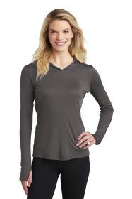 Sport-Tek Ladies PosiCharge Competitor Hooded Pullover LST358 (Color: Iron Grey, size: XL)
