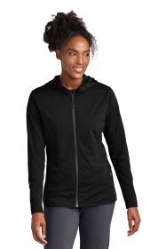 Sport-Tek Ladies Circuit Hooded Full-Zip LST870 (Color: Deep Black, size: S)