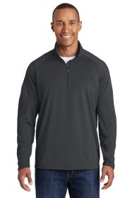 Sport-Tek Tall Sport-Wick Stretch 1/4-Zip Pullover TST850 (Color: Charcoal Grey, size: LT)