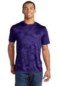 Sport-Tek CamoHex Tee ST370 (Color: Purple, size: 4XL)