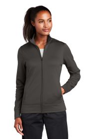 Sport-Tek Ladies Sport-Wick Fleece Full-Zip Jacket LST241 (Color: Graphite, size: XL)