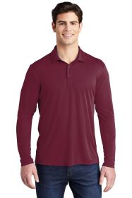 Sport-Tek Posi-UV Pro Long Sleeve Polo ST520LS (Color: Cardinal, size: S)