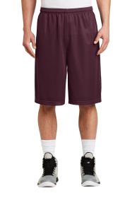 Sport-Tek Extra Long PosiCharge Classic Mesh Short ST511 (Color: Maroon, size: XL)