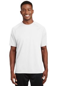 Sport-Tek Dry Zone Short Sleeve Raglan T-Shirt T473 (Color: White, size: 2XL)