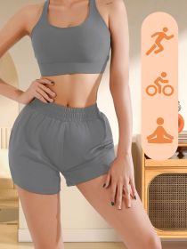 2-in-1 Mesh Workout Shorts â€“ Breathable, Anti-See-Through, Built for Summer Moves (Colour: Grey, size: L)