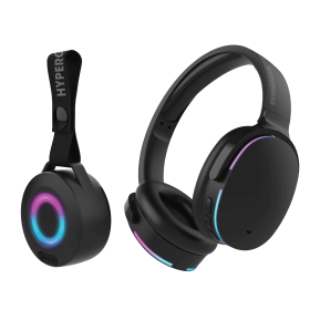 HyperGear Audio Essentials Headphones and Speaker Duo Beige (Color: Black)