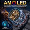 Smart Watch for Men, 1.43" AMOLED HD Full Touch Screen, 100+ Sports Modes, Answer Calls Wirelessly, Fitness Tracker Pedometer Customizable Faces